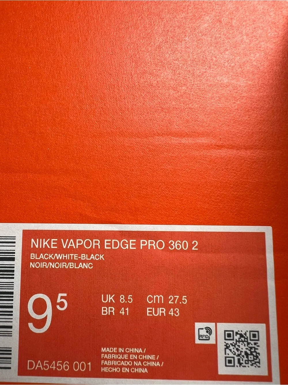 Nike vapor edge